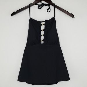 Salt + Cove Junior's Cutout Halter Tankini Top